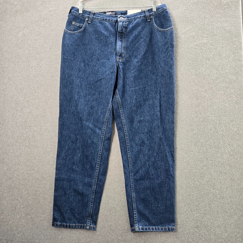 Lands End Women Jeans 18w Blue Denim Skinny High Rise Inseam 28" NWT
